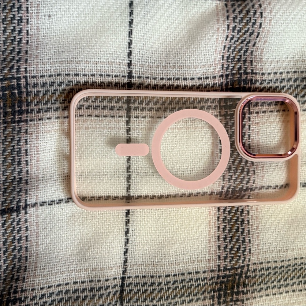 Pink Clear Phone Case iPhone 15 pro max